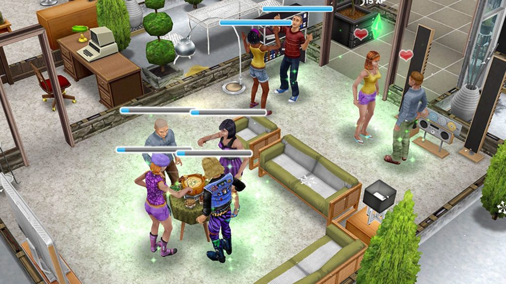 Всхрапнуть на диване соседа в sims freeplay